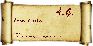 Ámon Gyula névjegykártya